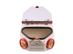 مصباح LED لتبييض الأسنان بجهاز تفجير الرمل بقلمين معدات مختبر الأسنان آلة تفجير الرمل للأسنان