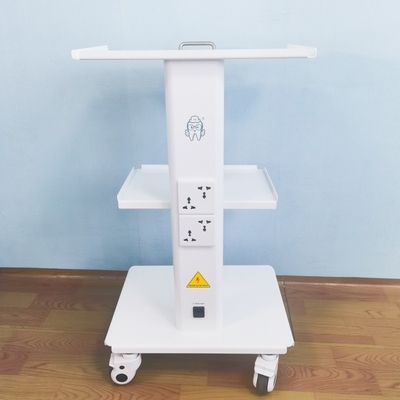 عربة عيادة الأسنان المصنوعة من الفولاذ المقاوم للصدأ، عربات متحركة مع وحدة مقبس مدمجة