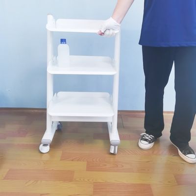 Dental Clinic 3 Layer Dental Trolley Hospital Mobile Instrument Cart With 4 Universal Wheels