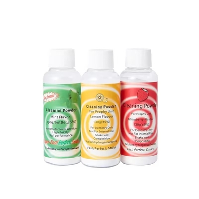 130 جرام مسحوق تلميع الأسنان 3 نكهات تبييض الأسنان قوة تنظيف الأسنان