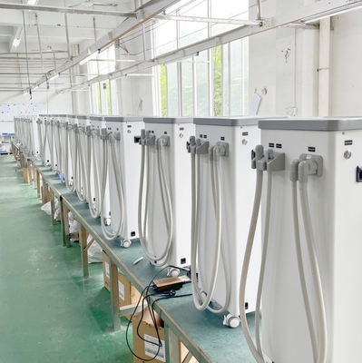 وحدة شفط أسنان متنقلة مع خزان مياه متسخة تصريف تلقائي جهاز شفط اللعاب الأسنان شفط 800 لتر في الدقيقة آلة شفط