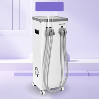 وحدة شفط أسنان متنقلة مع خزان مياه متسخة تصريف تلقائي جهاز شفط اللعاب الأسنان شفط 800 لتر في الدقيقة آلة شفط