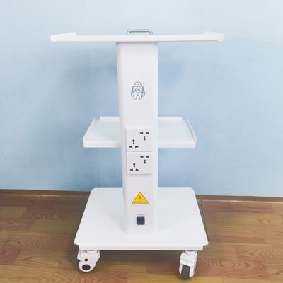 عربة أدوات طب الأسنان المتنقلة عالية الجودة والمتينة مع مقبس مدمج