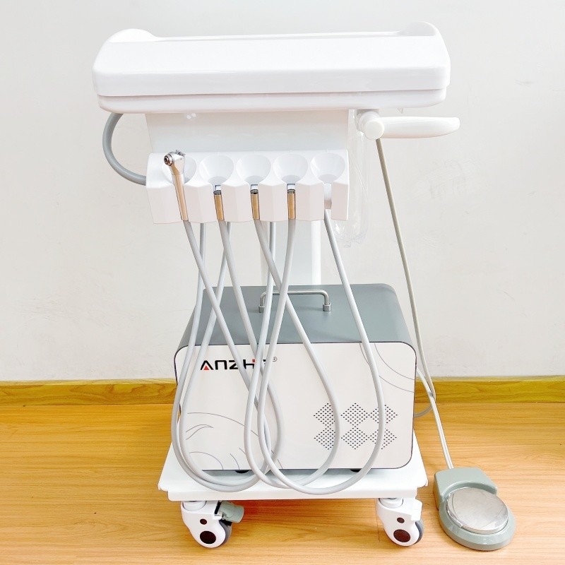 مصنع فوشان للضاغط الهوائي ميني الجسم خالي من الزيت ضاغط أسنان صامت 550 واط ضاغط هواء محمول