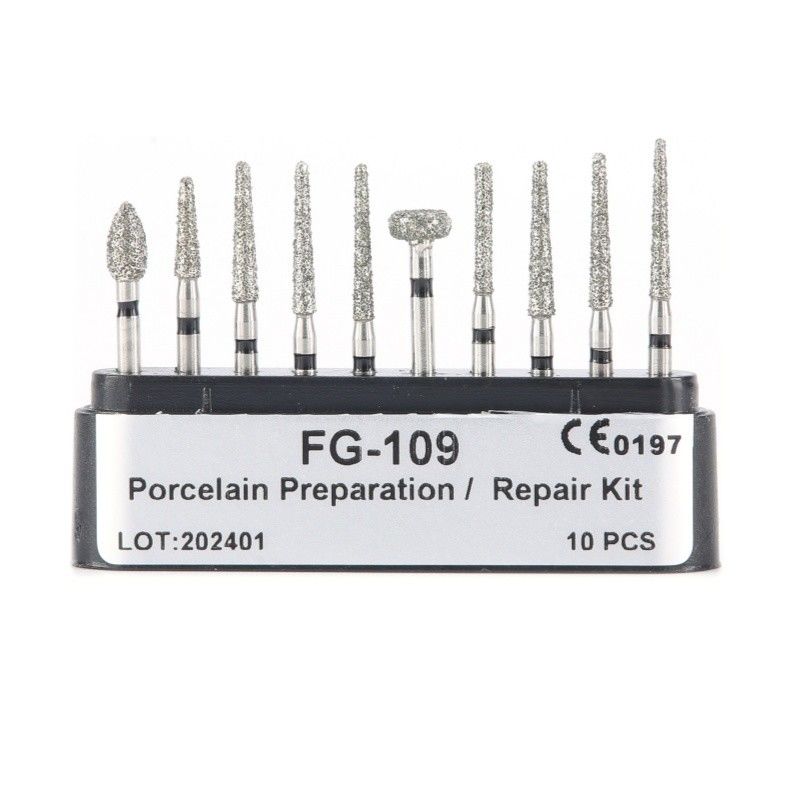 Hot Supply Dental Diamond Bur Set Finishing Cavity Prepartion Kit Factory Directly High Speed Drill Bur