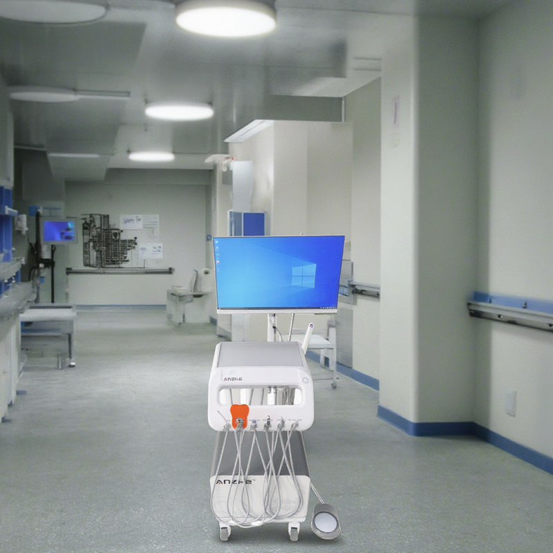 فوشان أنجيه مصنع وحدة توصيل الأسنان التصميم الشعبي العلاج بالأسنان العمليات الوعاء 220V أوروبا القياسية عربة الأسنان المتنقلة