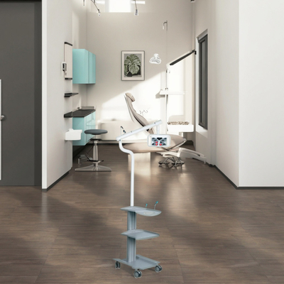 آلة تبييض الأسنان عالية الكفاءة الأزرق الأحمر الأرجواني 3 ألوان أسنان أسنان تبييض الضوء مع عربة متنقلة