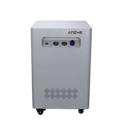 ضاغط أسنان معتمد من ISO، ضاغط هواء محمول خالٍ من الزيت مع خزانة صامتة، لون رمادي، ضاغط صامت مع صندوق