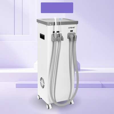 وحدة شفط أسنان متنقلة مع خزان مياه متسخة تصريف تلقائي جهاز شفط اللعاب الأسنان شفط 800 لتر في الدقيقة آلة شفط