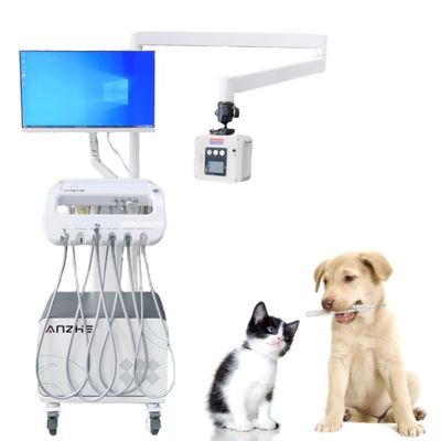سعر جيد Vet Medical New Portable Dental Device Mobile Dental Unit for Pets Luxury Dental Equipment Trolley Cart With X Ray متصل