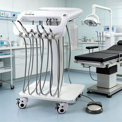 سعر جيد وحدة علاج الأسنان البيطرية المتنقلة مباشرة من المصنع مع مقياس مدمج و ضوء معالجالشفط الانترنت