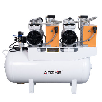 سعر جيد ضاغط هواء أسنان 60L مع مجفف 1700W مضخة هواء خالية من الزيت الصامتة ل 4 كراسي أسنان ضاغط هواء طبي الانترنت