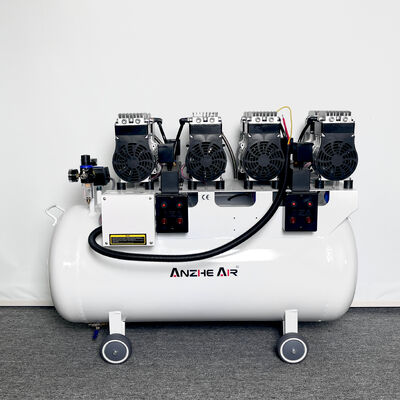 سعر جيد ضاغط هواء طبي بدون زيت 128L مضخم هواء طبي 3400W مضخة هواء عيادة أسنان 420L / min تدفق الهواء المعدات الطبية للأسنان OEM ODM الانترنت