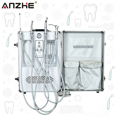 سعر جيد ANZHE Dental Unit Suitcase Top Configuration Mobile Dental Unit with Built in 550W Air Compressor for Dental and Vet Clinic متصل