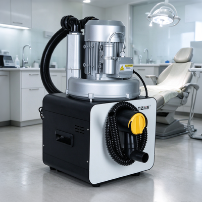 سعر جيد نظام شفط الأسنان 750W مع طاقة شفط 1000L / min وتشغيل هادئ 56dB لعيادات الأسنان متصل